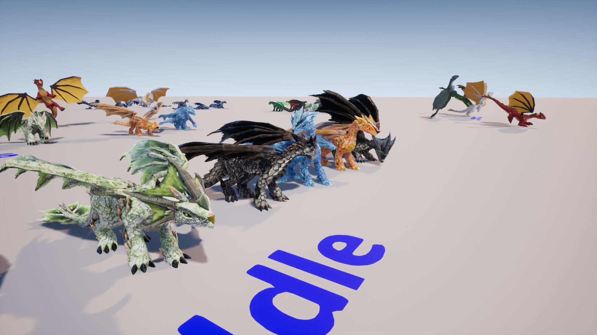 Elemental Dragon Low-poly 3D model_32