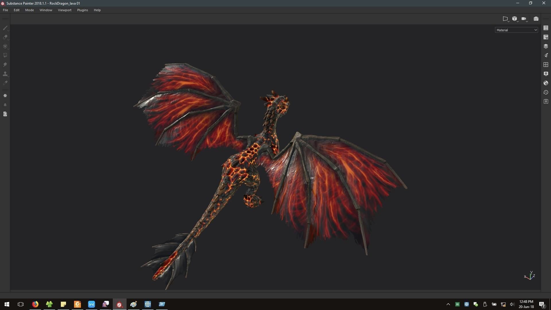 Elemental Dragon Low-poly 3D model_14