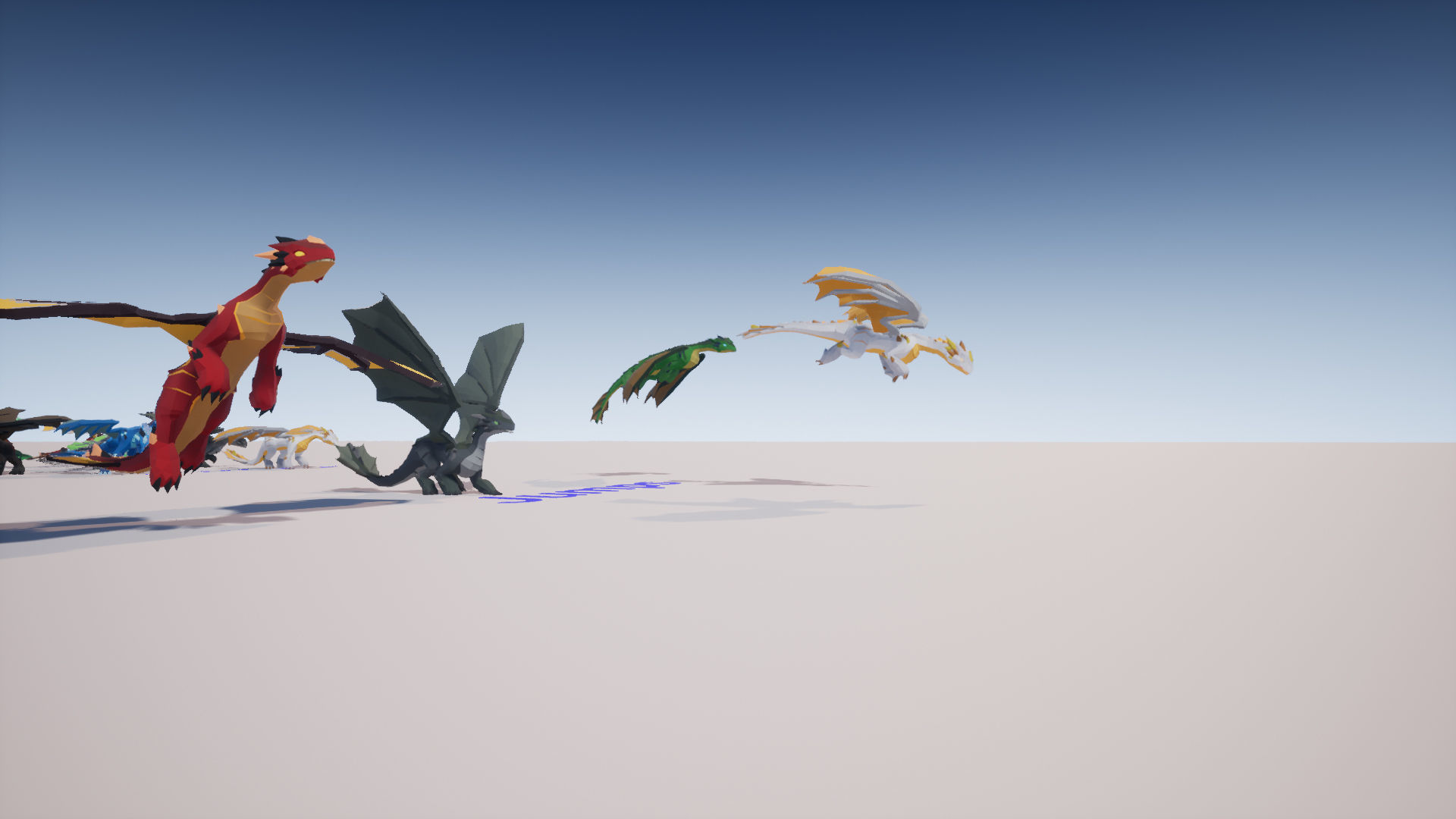 Elemental Dragon Low-poly 3D model_30