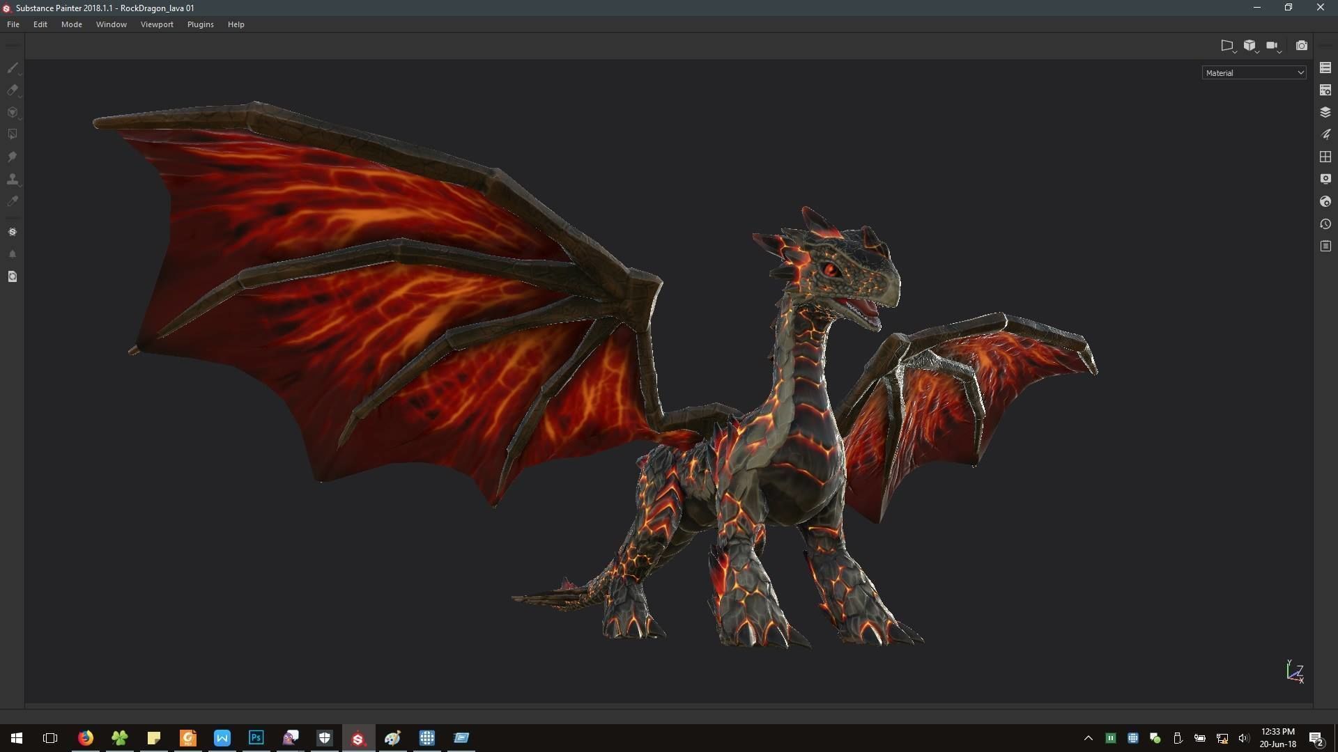 Elemental Dragon Low-poly 3D model_15