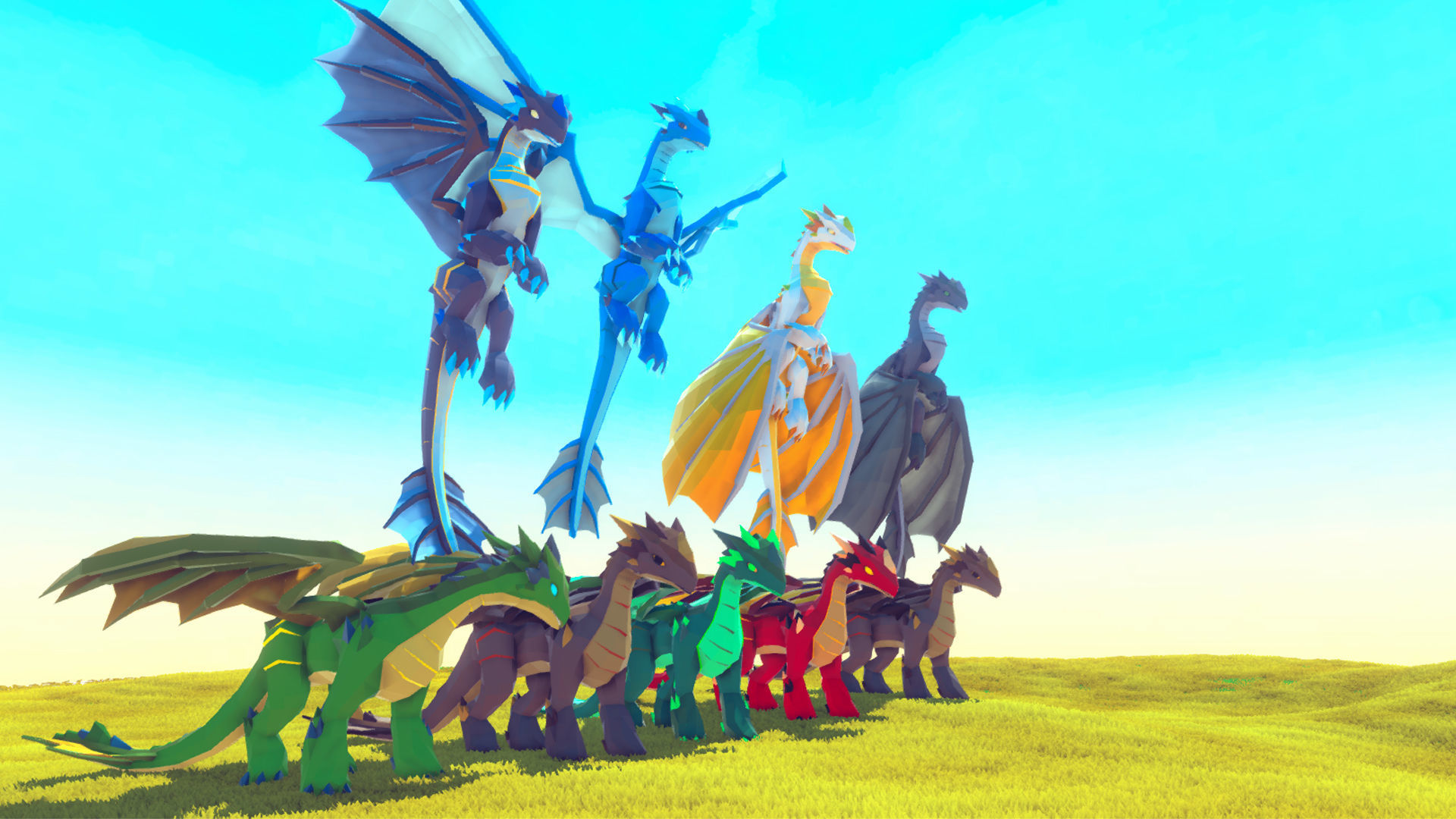 Elemental Dragon Low-poly 3D model_17