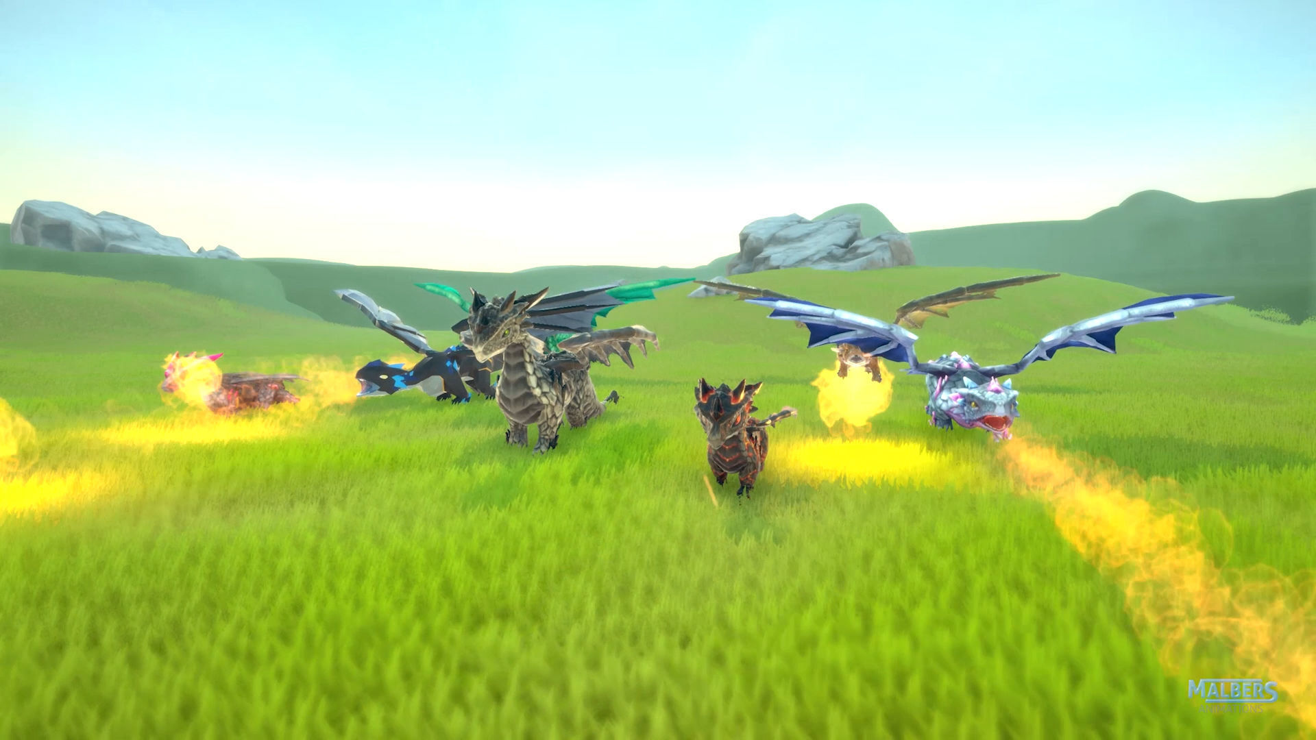 Elemental Dragon Low-poly 3D model_9