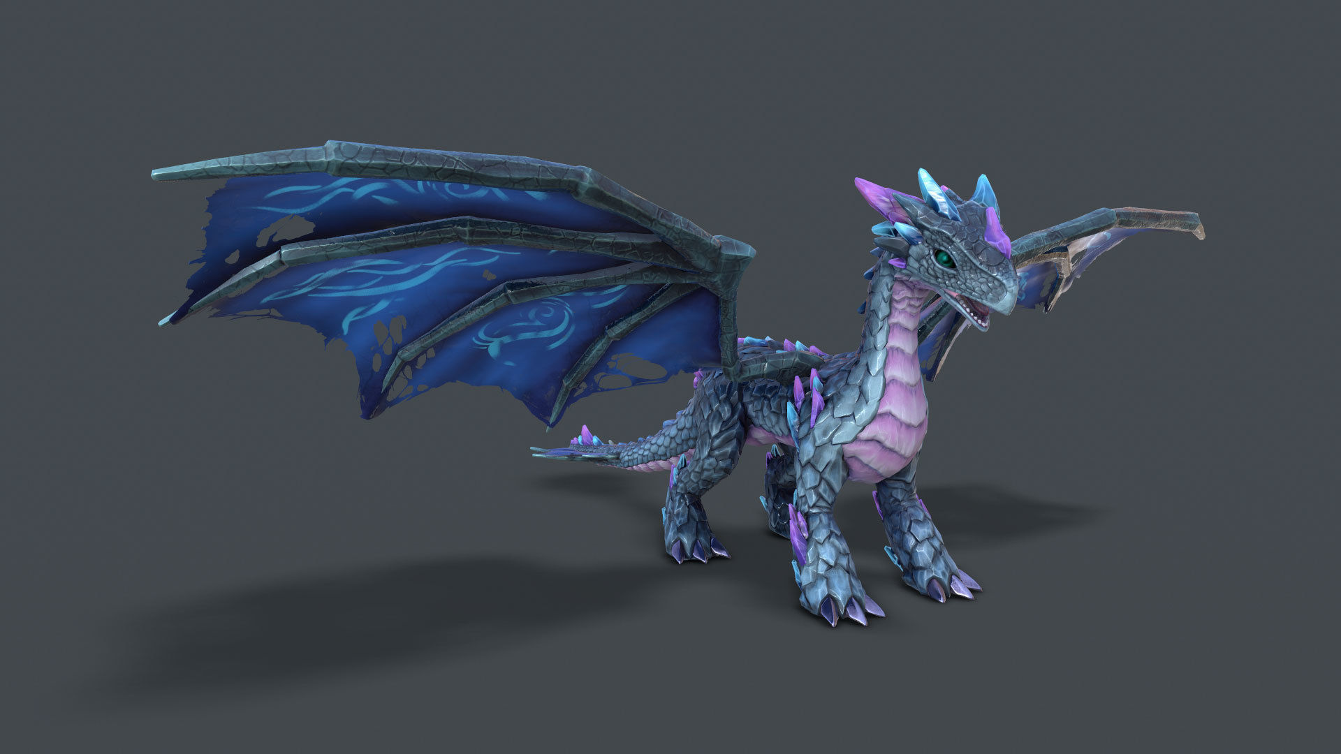 Elemental Dragon Low-poly 3D model_18
