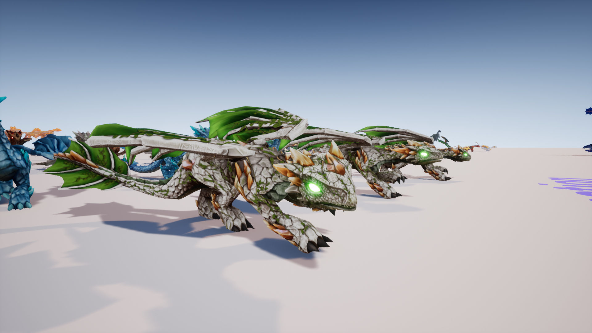 Elemental Dragon Low-poly 3D model_35