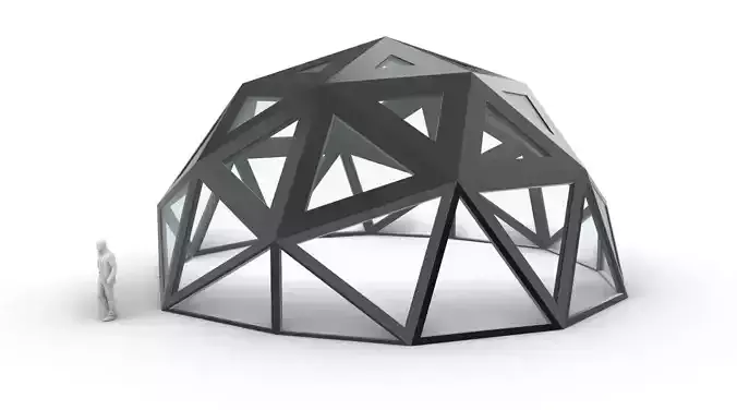 Geodesic Dome with Dynamic Perforations