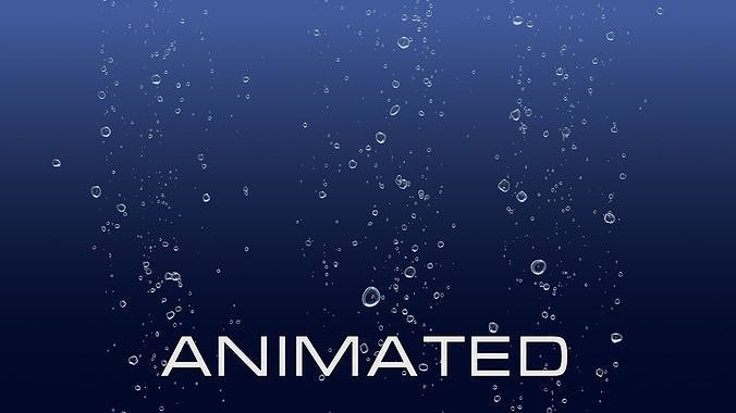 Bubble C water droplet falling 3D model