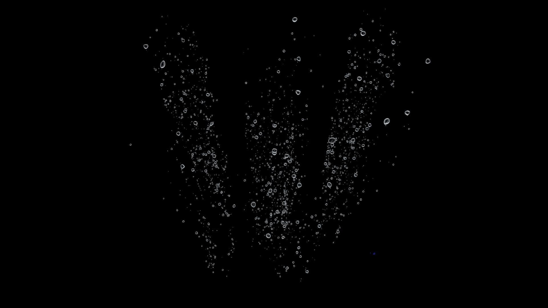 Bubble C water droplet falling 3D model_4