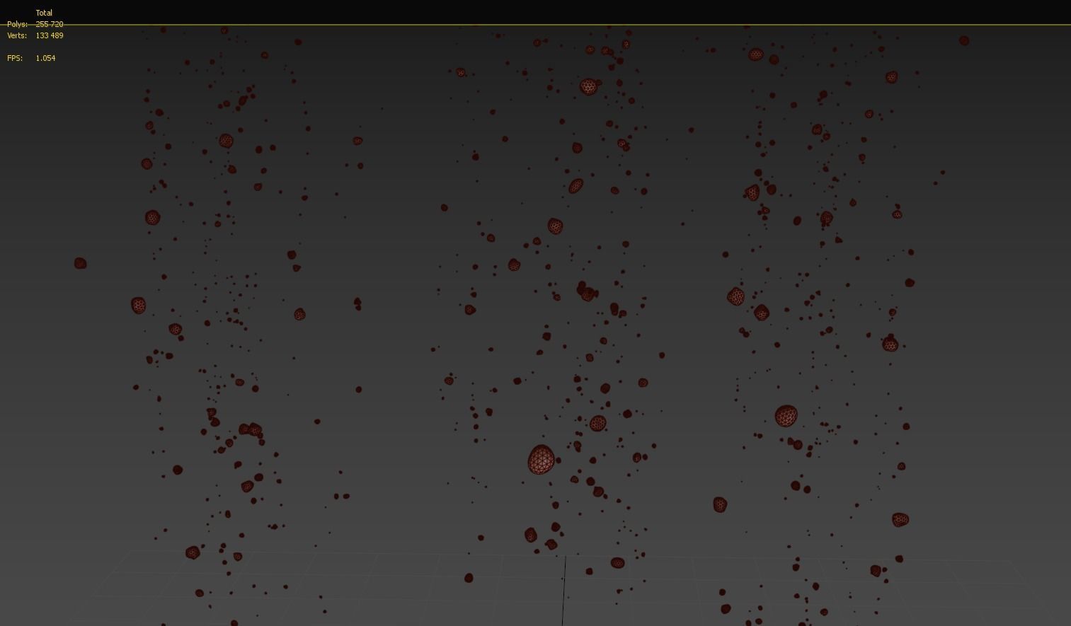 Bubble C water droplet falling 3D model_12