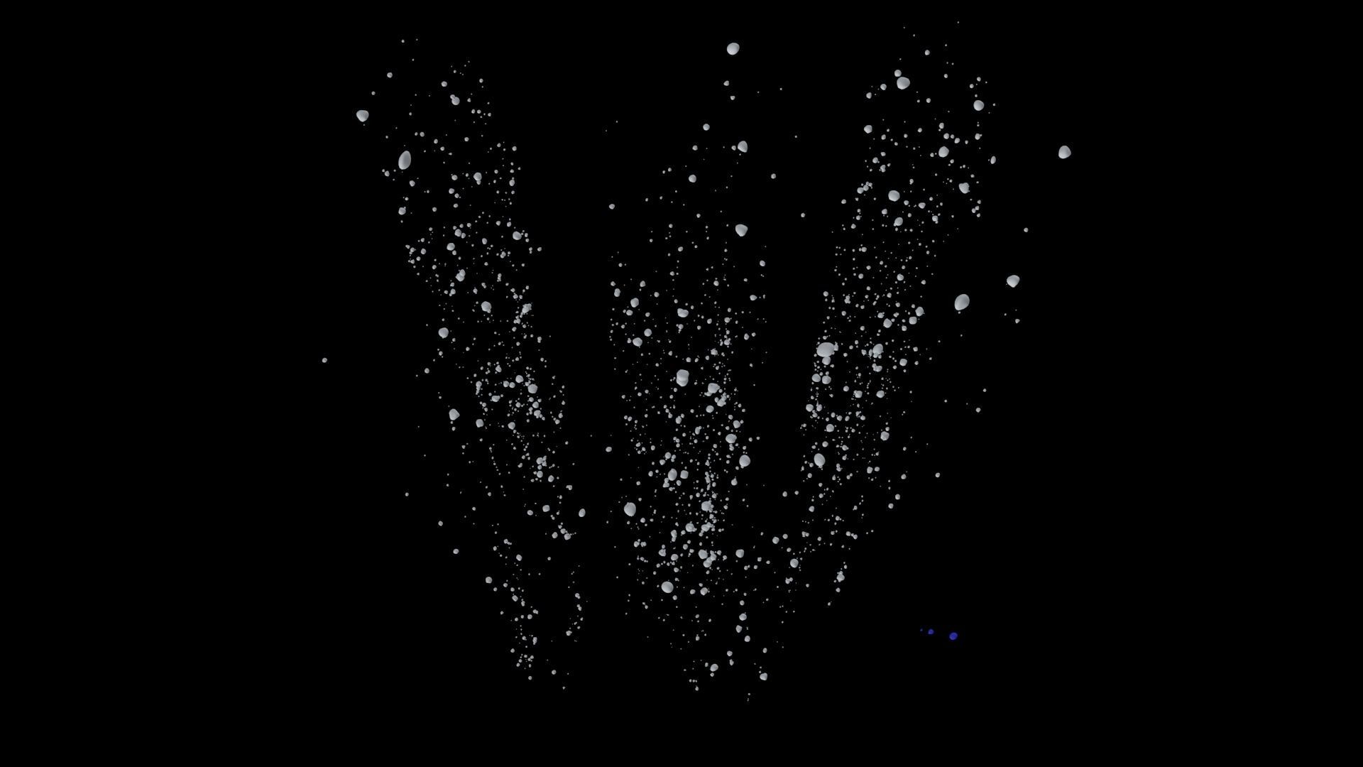 Bubble C water droplet falling 3D model_10