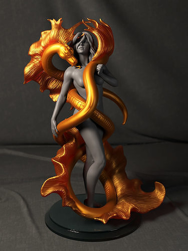 Golden Lover 3D print model