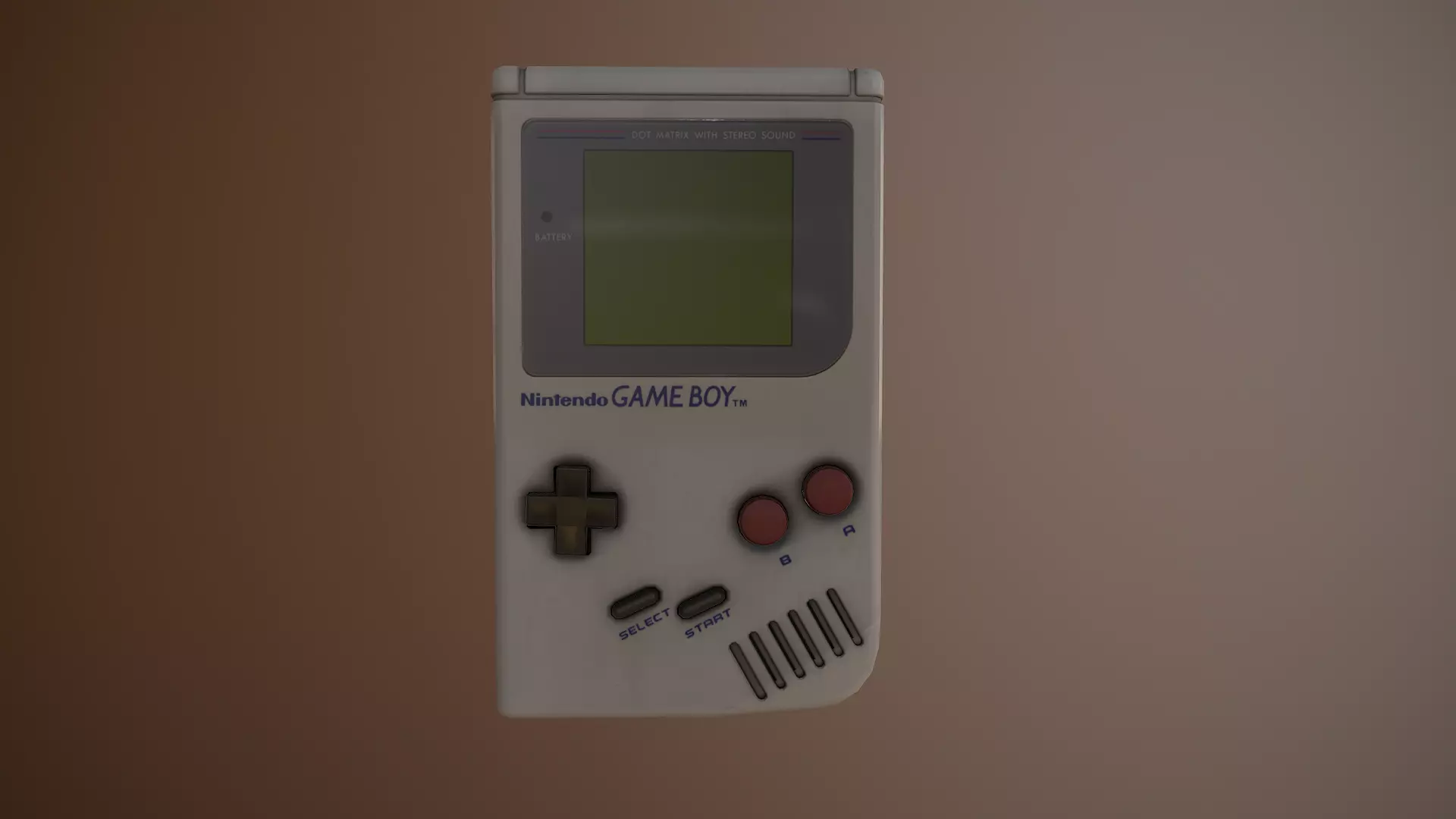 Nintendo Gameboy Replica Low-poly 3D model_0