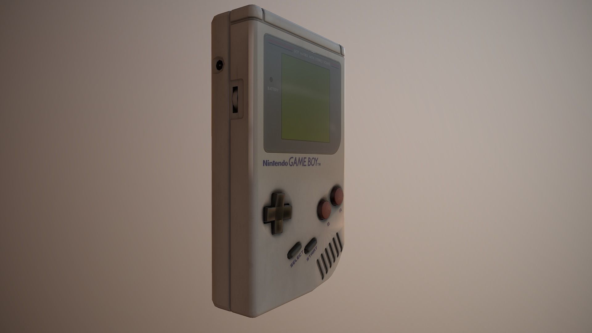 Nintendo Gameboy Replica Low-poly 3D model_2