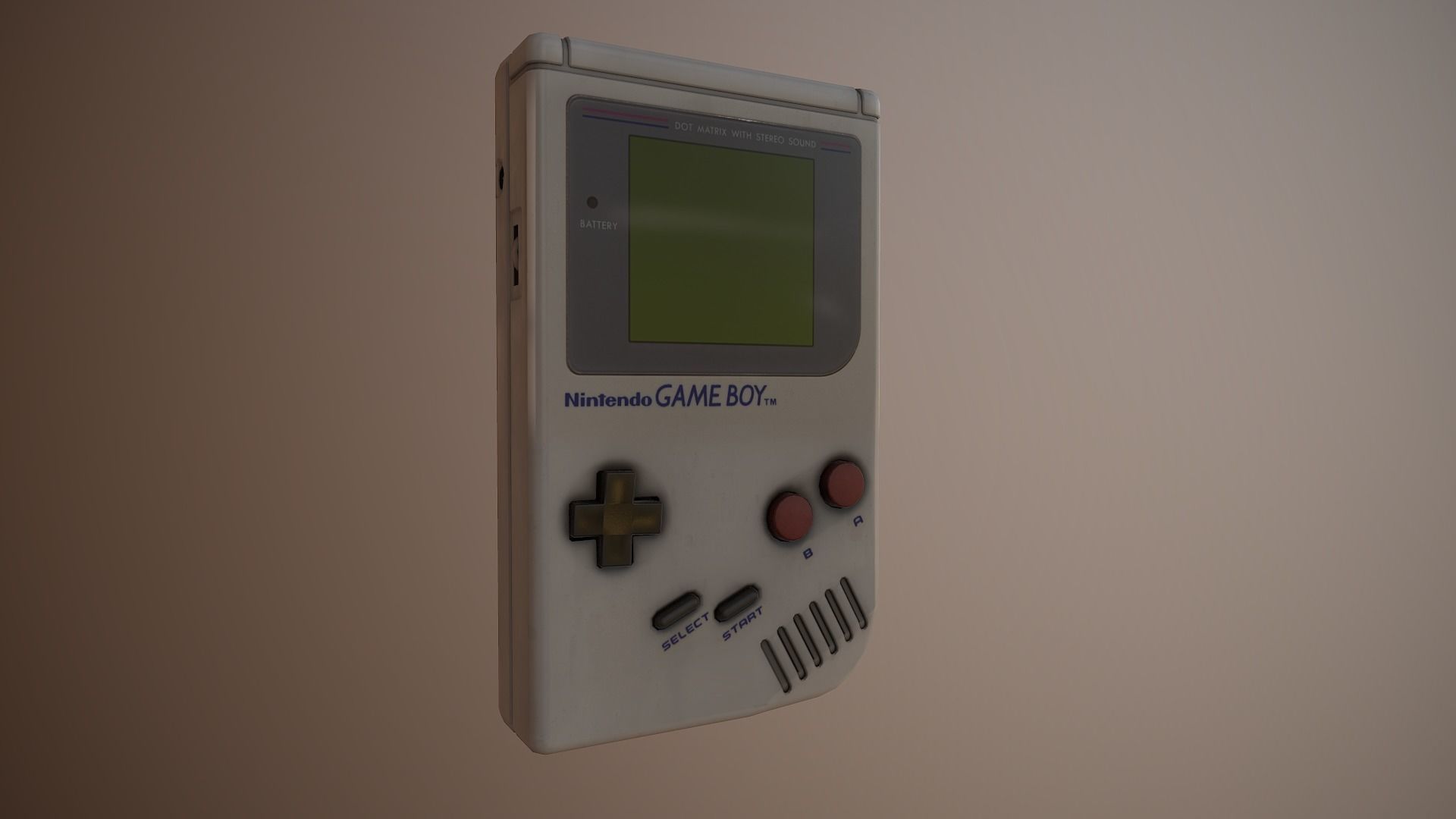 Nintendo Gameboy Replica Low-poly 3D model_1