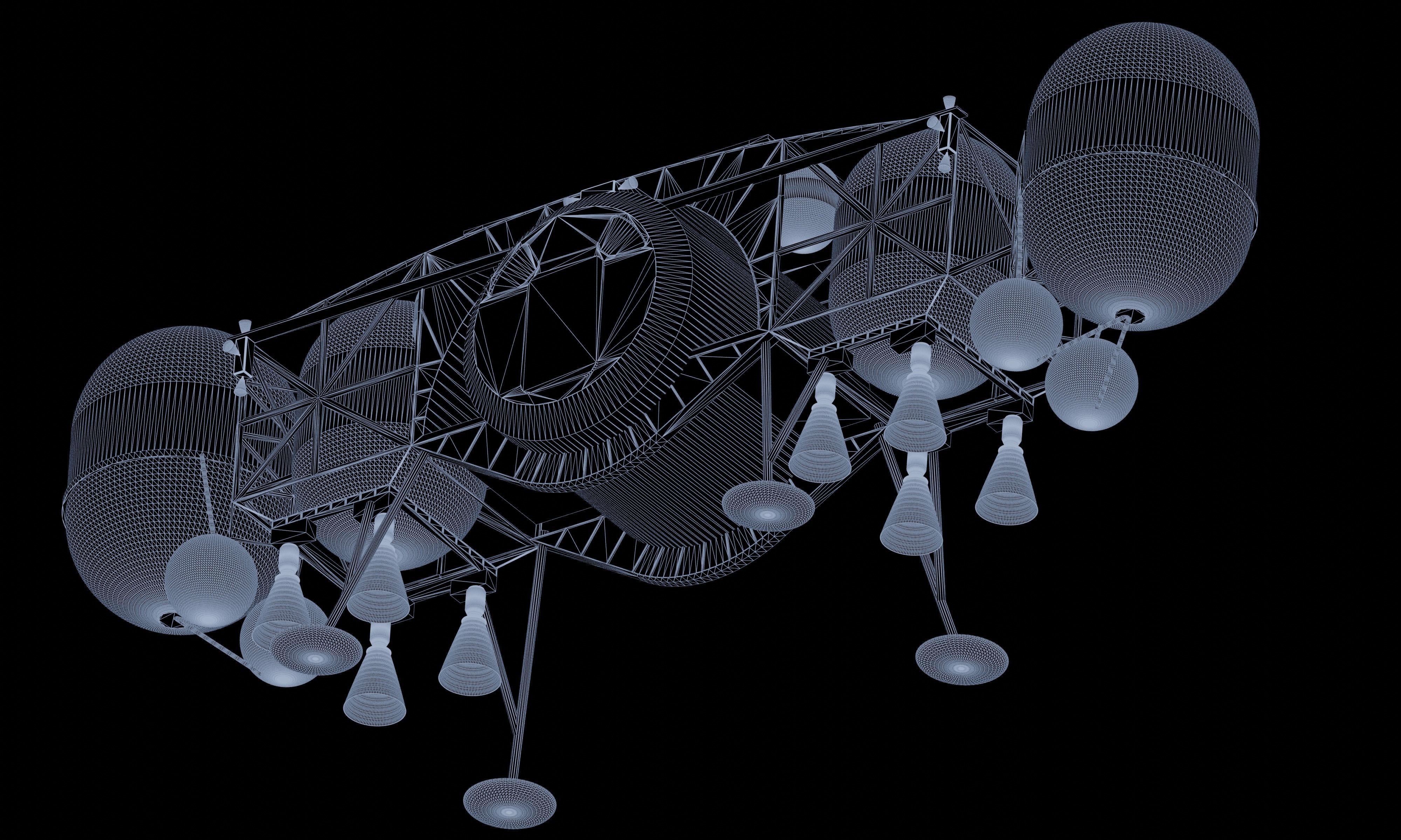 Dynetics ALPACA Human Landing System 3D model_9