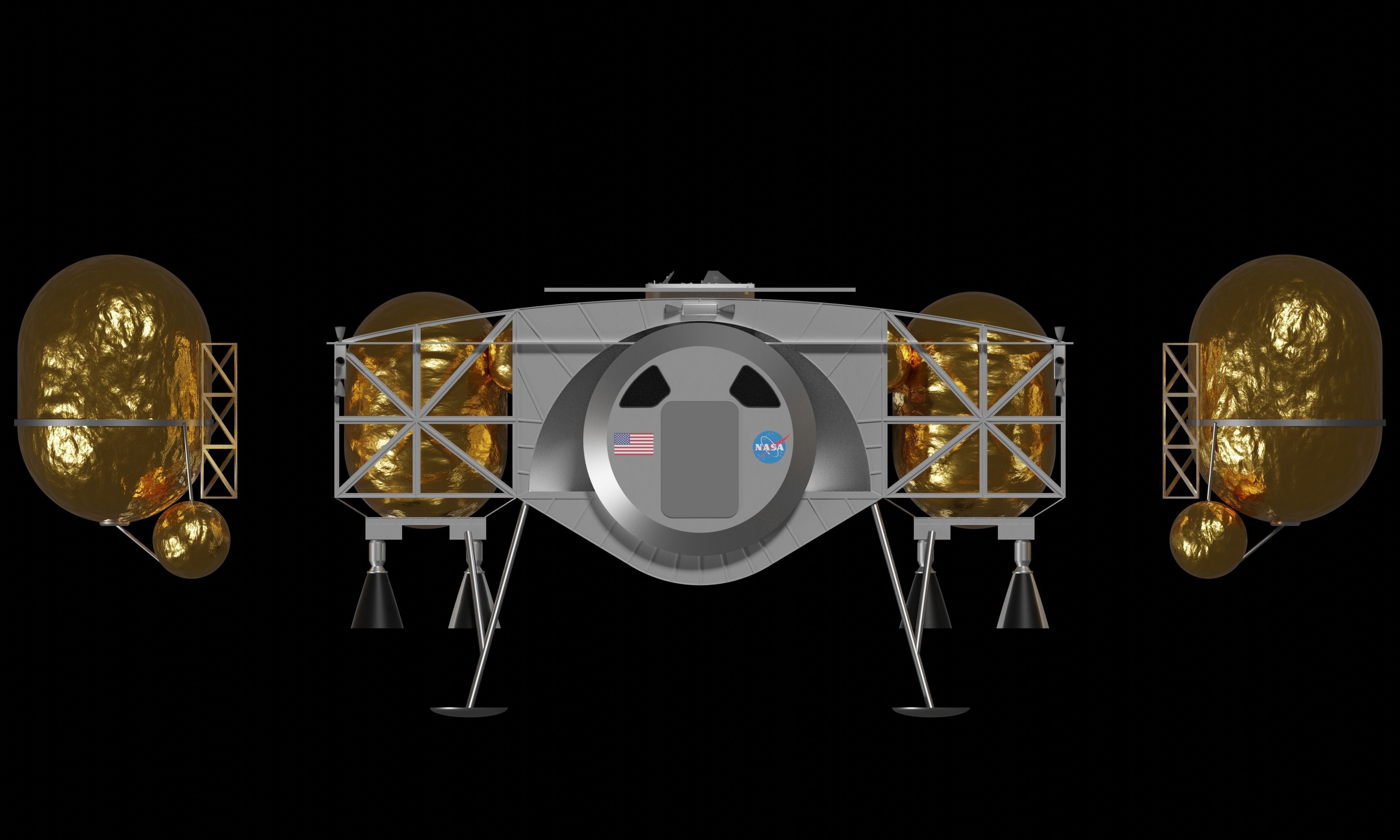 Dynetics ALPACA Human Landing System 3D model_1