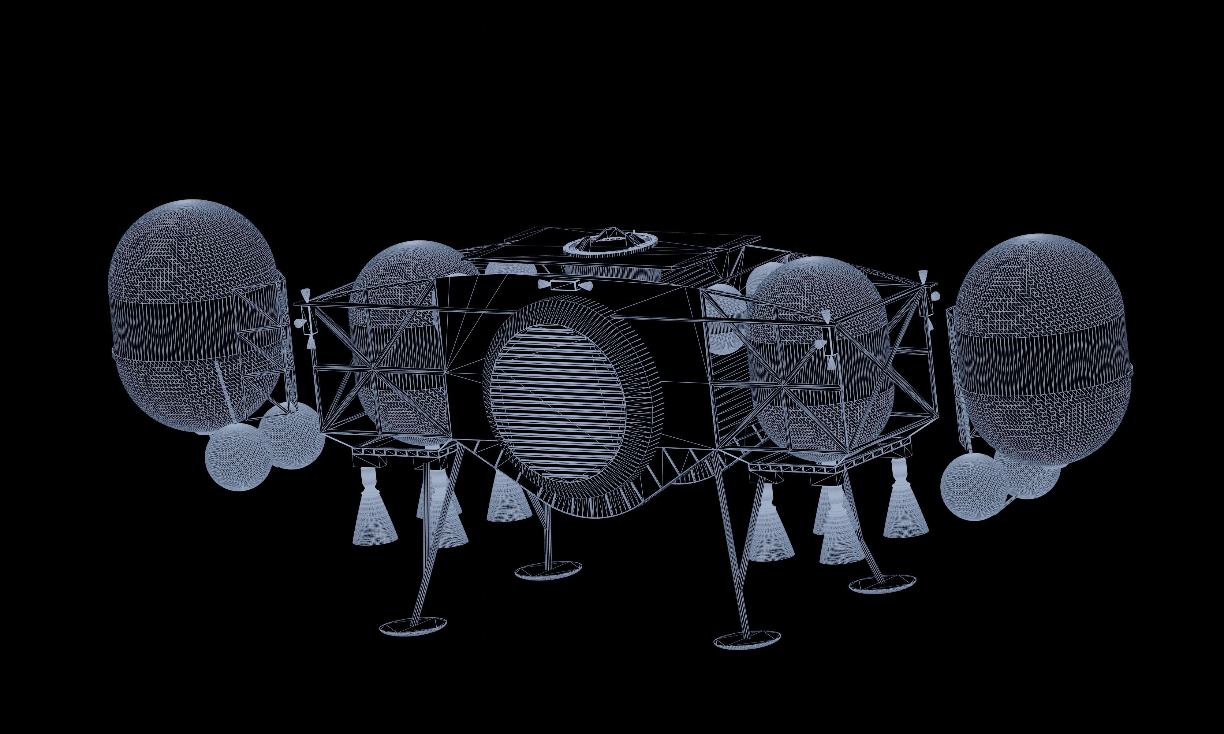 Dynetics ALPACA Human Landing System 3D model_5