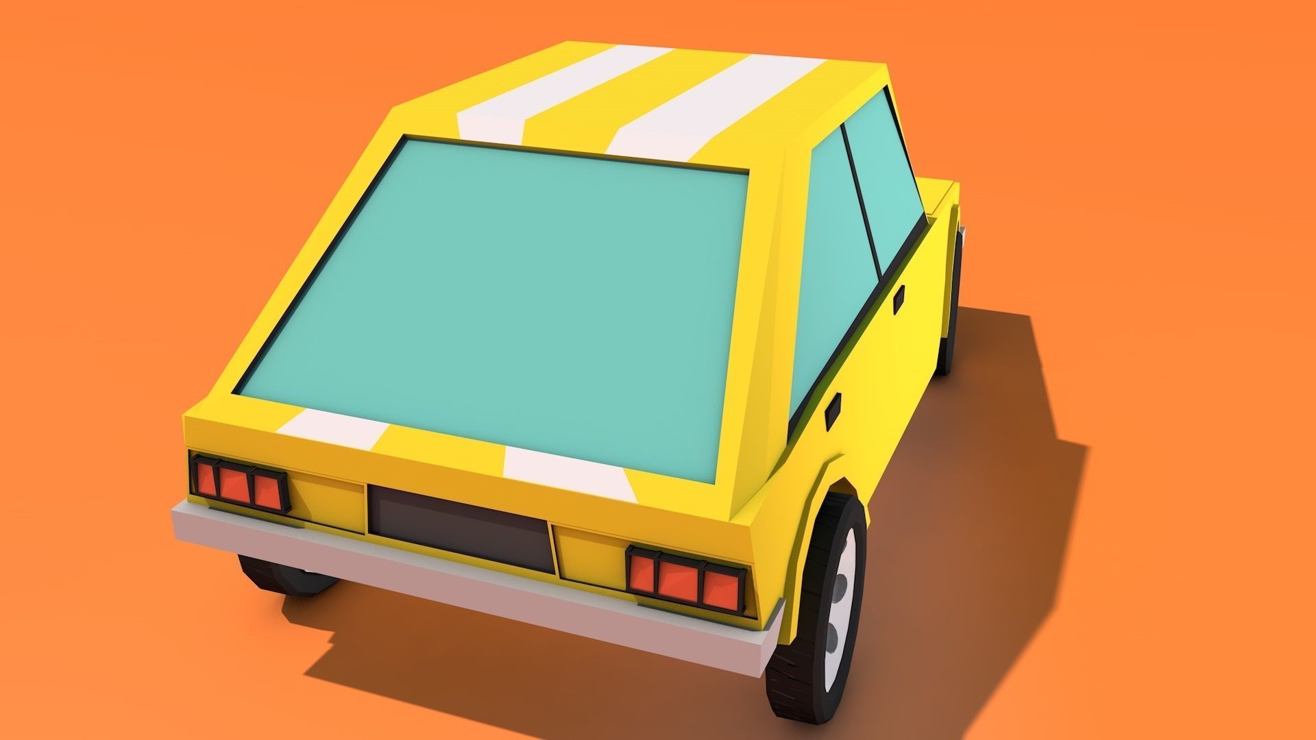 Darshia Car Low-poly 3D model_2