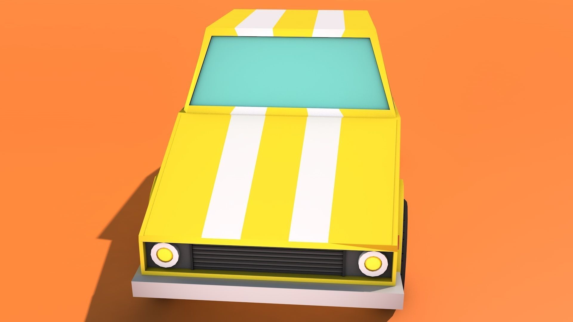 Darshia Car Low-poly 3D model_3