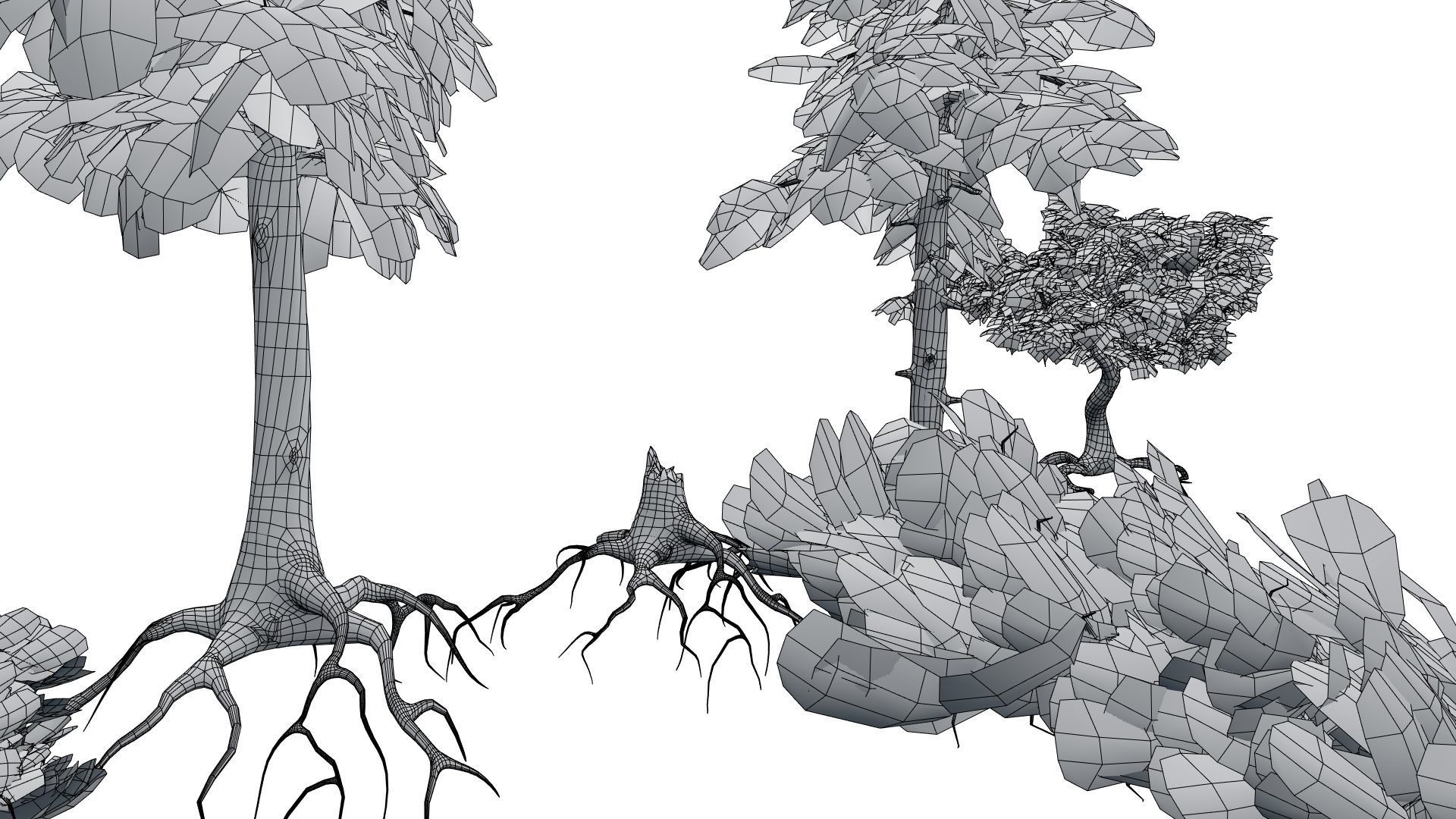 Low Poly Forest Pack With PBR Materials Low-poly 3D model_43