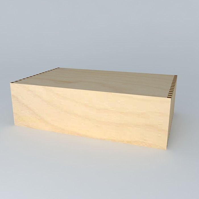 Ring wooden box with letter o Free 3D model_1