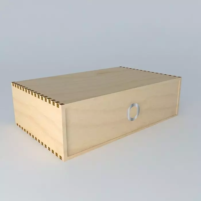 Ring wooden box with letter o Free 3D model_0