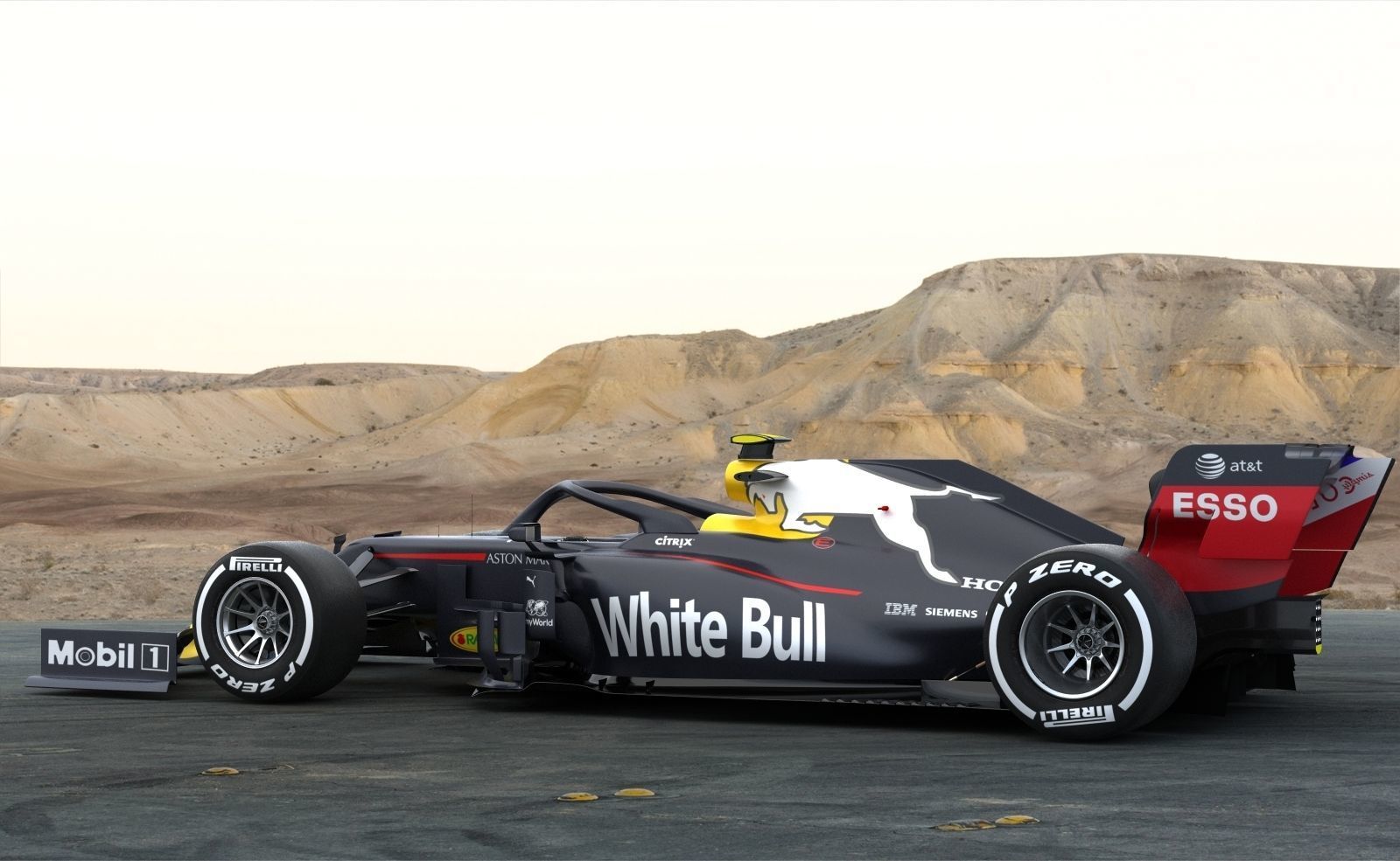 F1 White Bull WB16 2020 3D model_2
