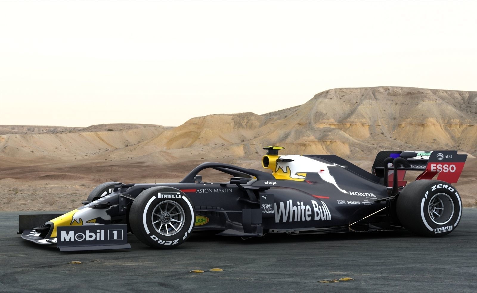 F1 White Bull WB16 2020 3D model_1