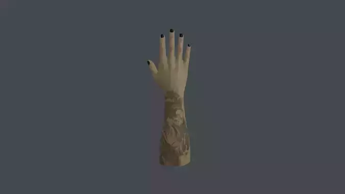 HAND-009 Right Hand Low-poly 3D model