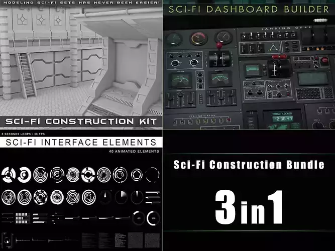Sci-Fi Construction Bundle 3D model