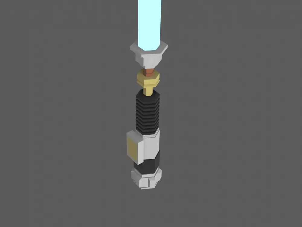 Low-Poly Star Wars Lightsaber 3D model Low Poly laser weapon Low-poly 3D model