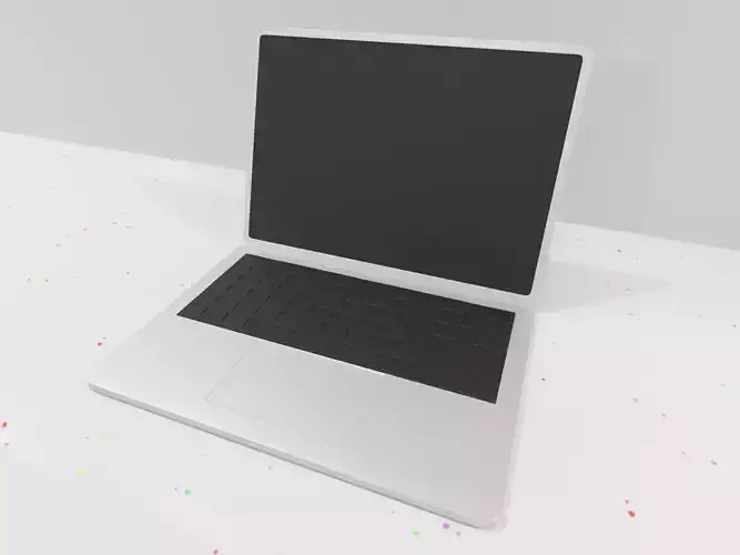 Notebook Laptop MacBook Pro - simplified Low-poly 3D model