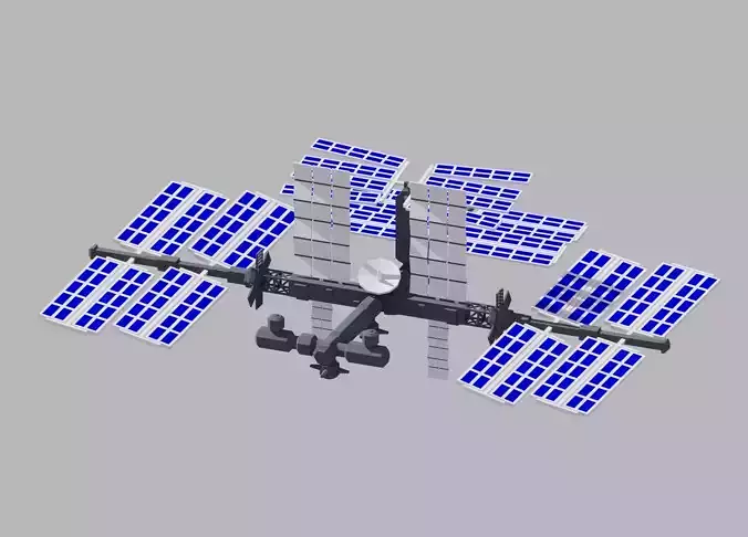 Cartoon Simple Space Station