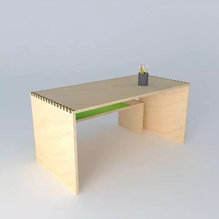 chair and desk Free 3D model