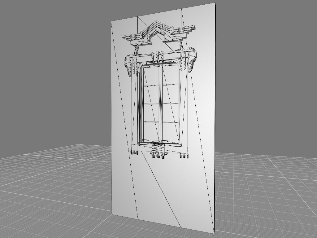 Classic 8 window Free 3D model_4