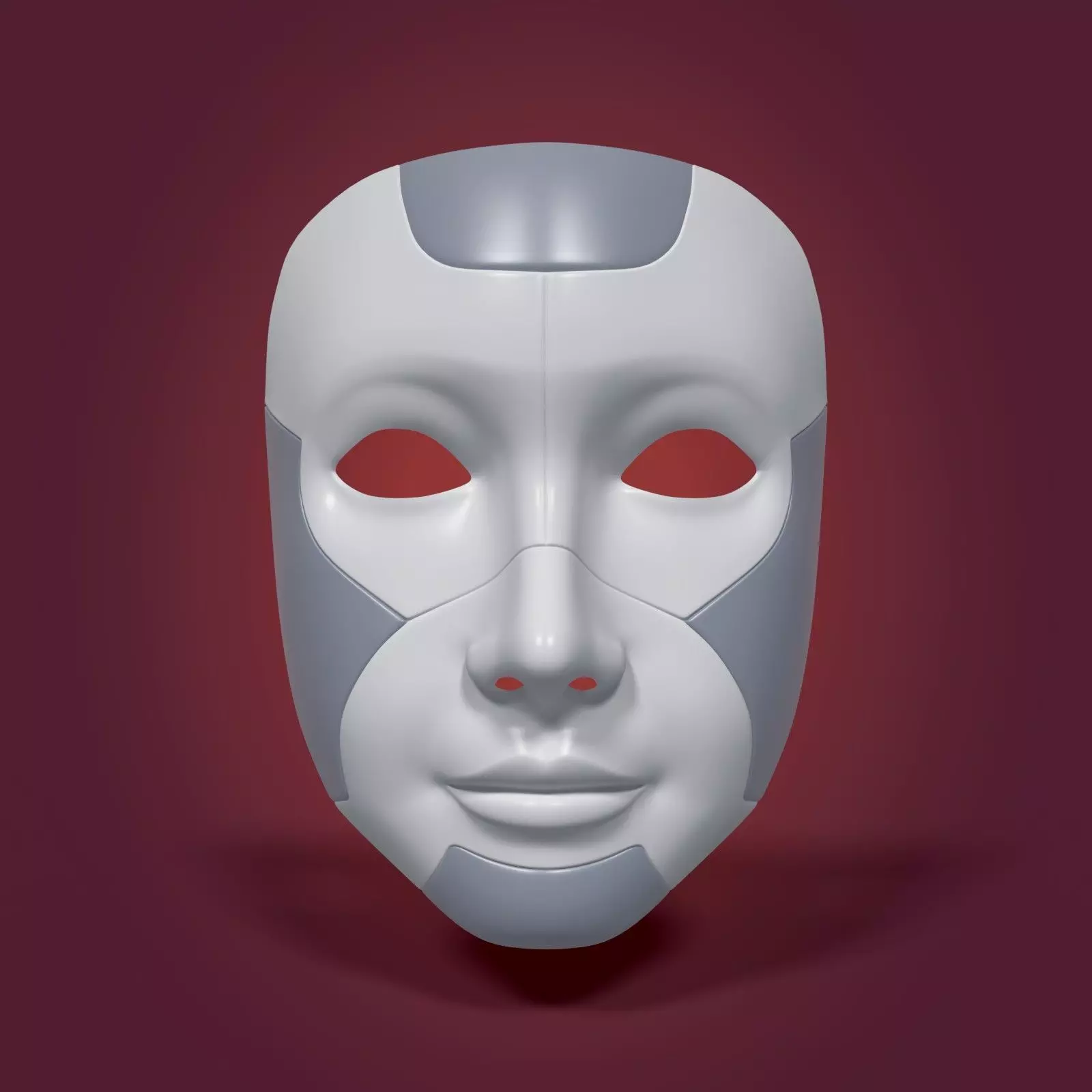 Robot Mask Low-poly 3D model