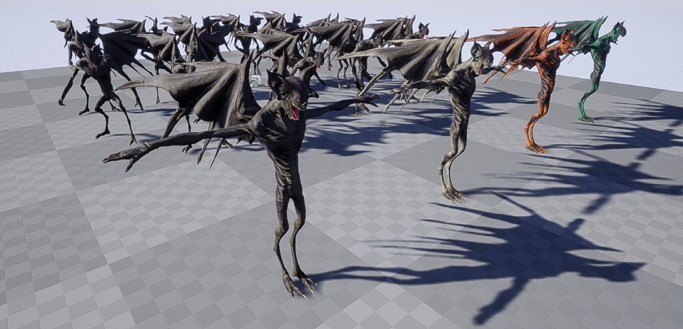 Bat Monster Low-poly 3D model_14