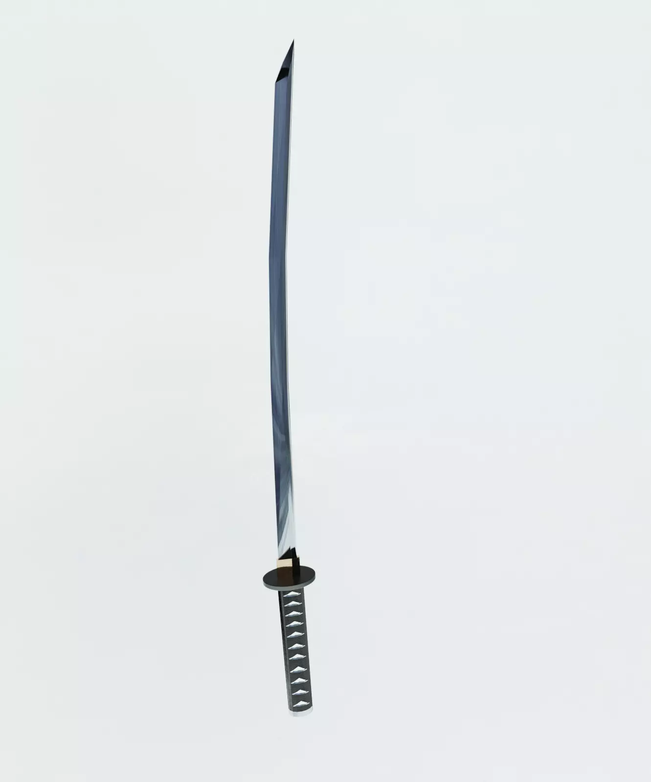 Katana japanese samurai sword Free 3D model_0