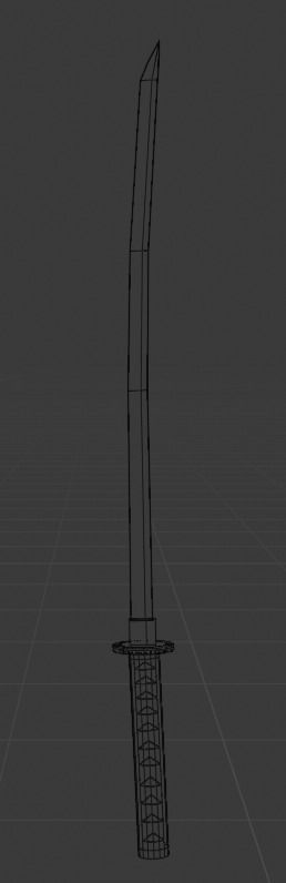 Katana japanese samurai sword Free 3D model_5