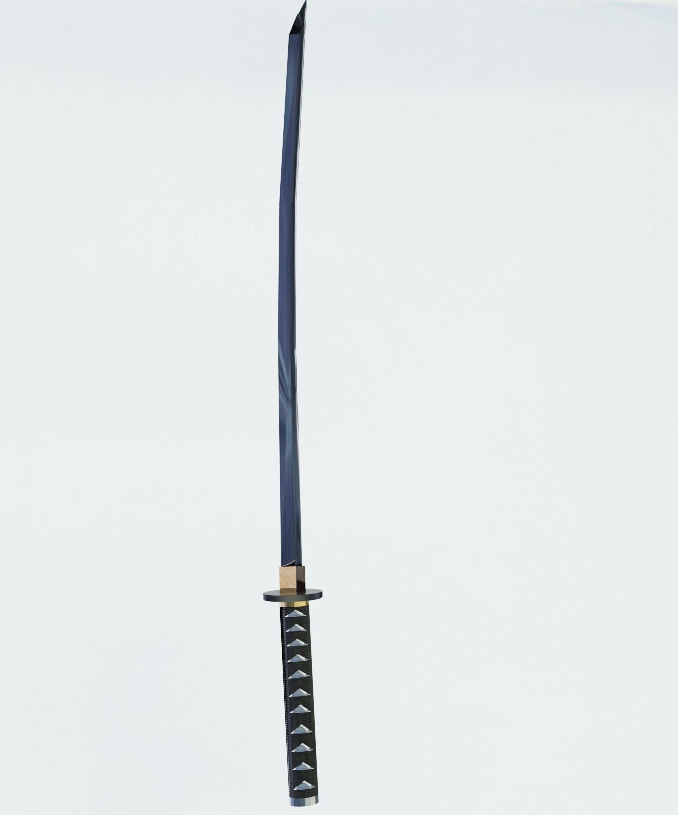 Katana japanese samurai sword Free 3D model_1