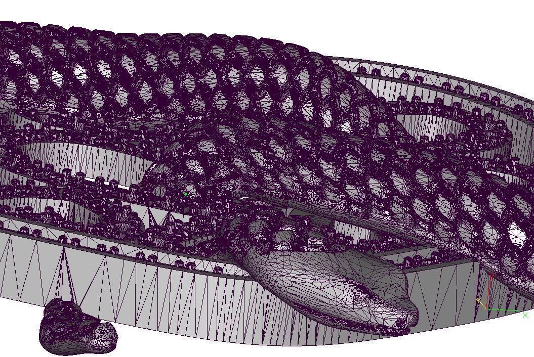 Pendant hearts with a snake 3D print model_4