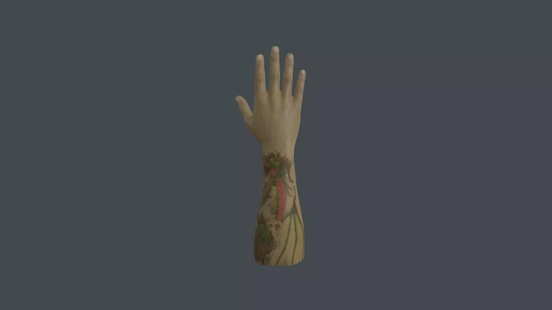 HAND-010 Right Hand Low-poly 3D model_0