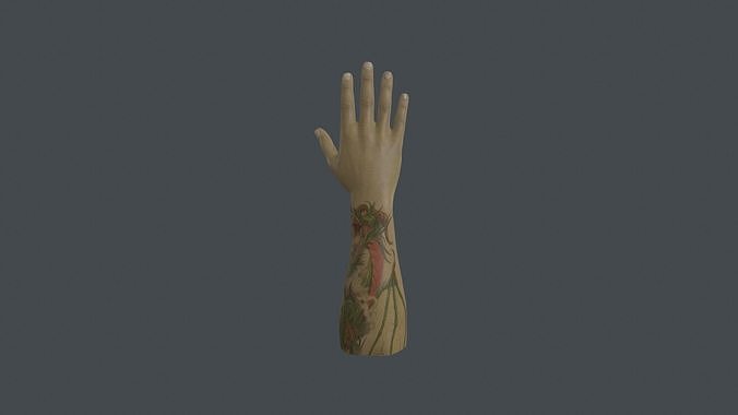 HAND-010 Right Hand Low-poly 3D model