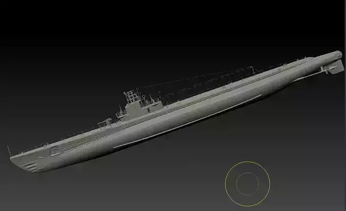 American submarine Gato 3D model
