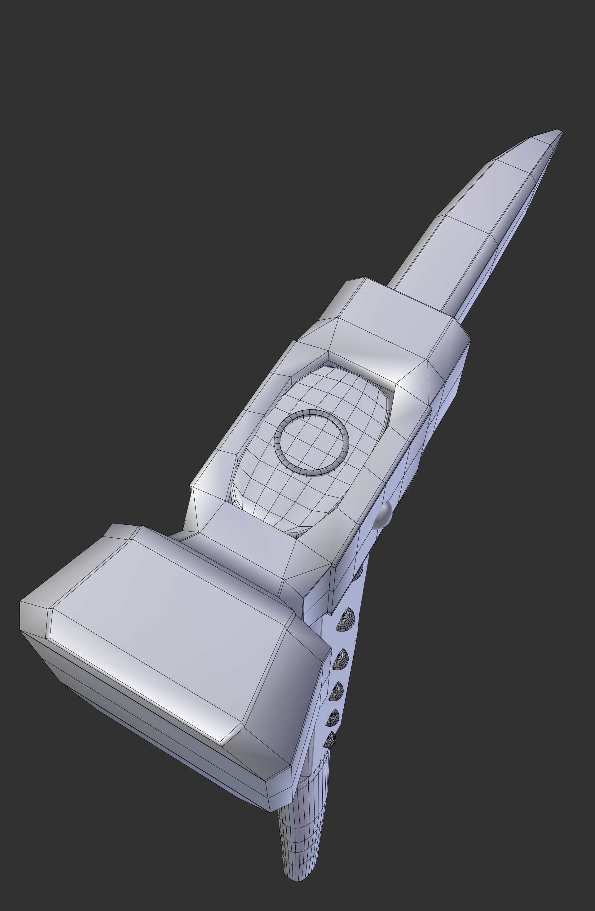 medieval warpick Low-poly 3D model_11