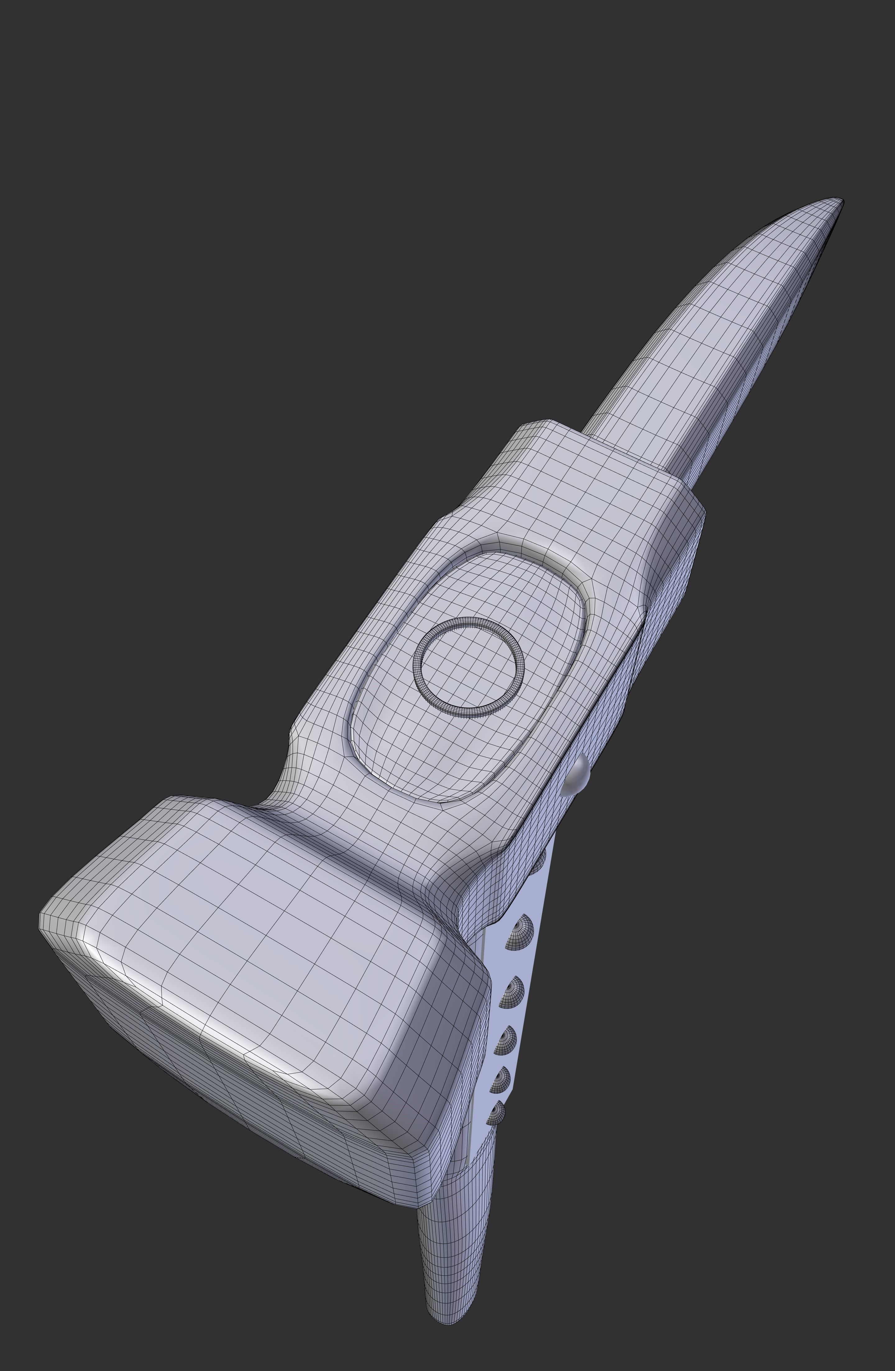 medieval warpick Low-poly 3D model_12
