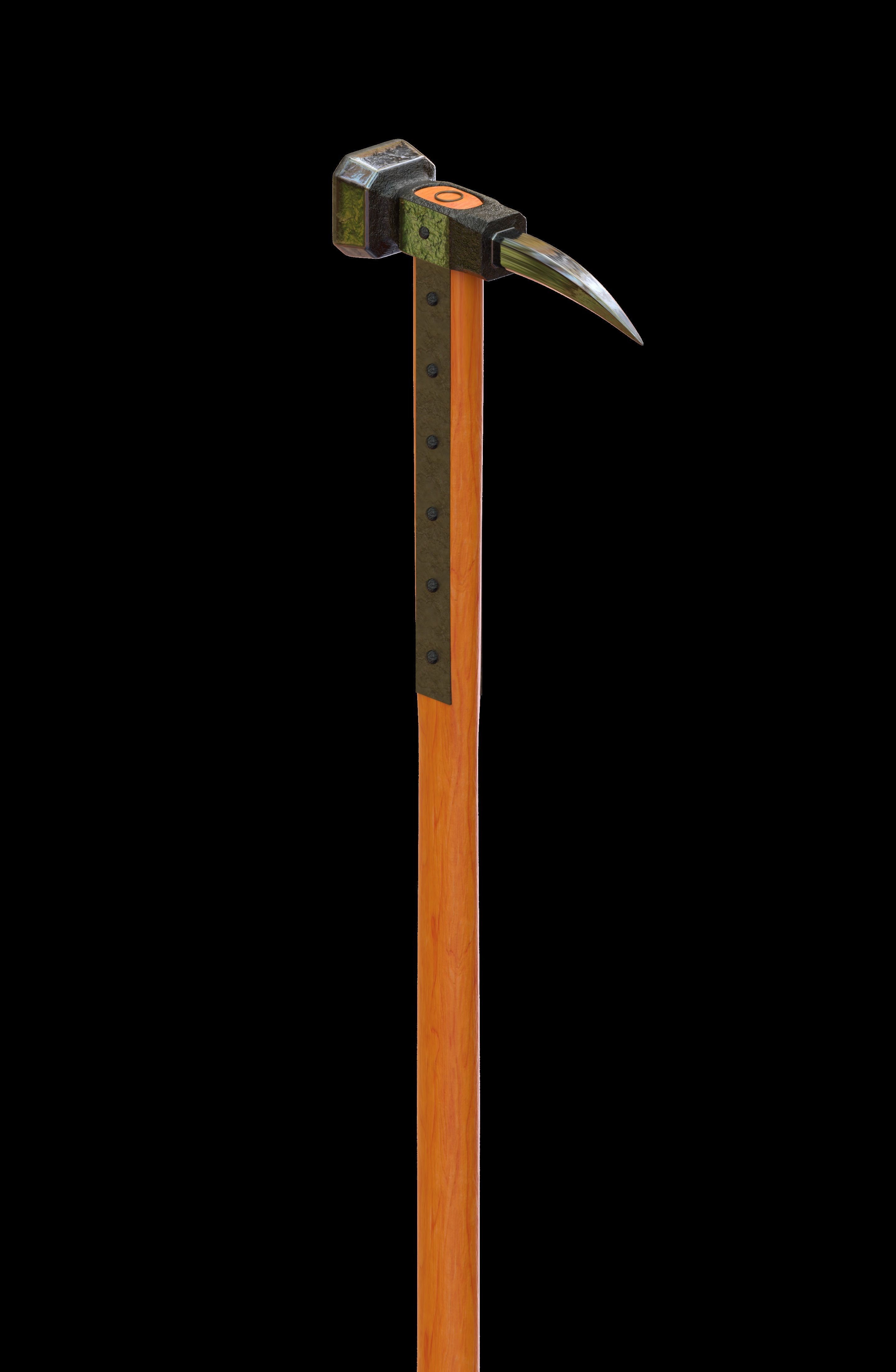 medieval warpick Low-poly 3D model_13