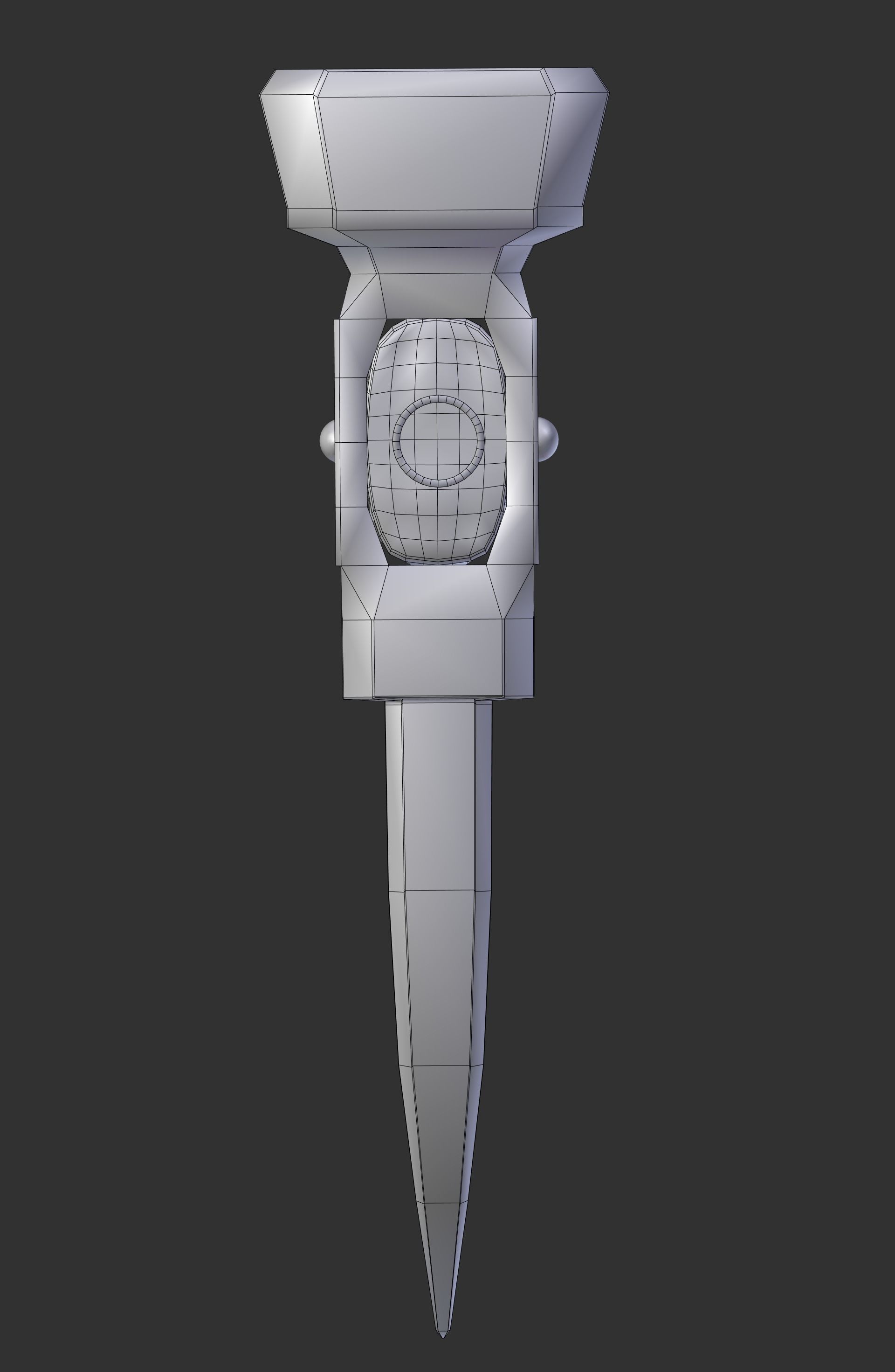 medieval warpick Low-poly 3D model_8