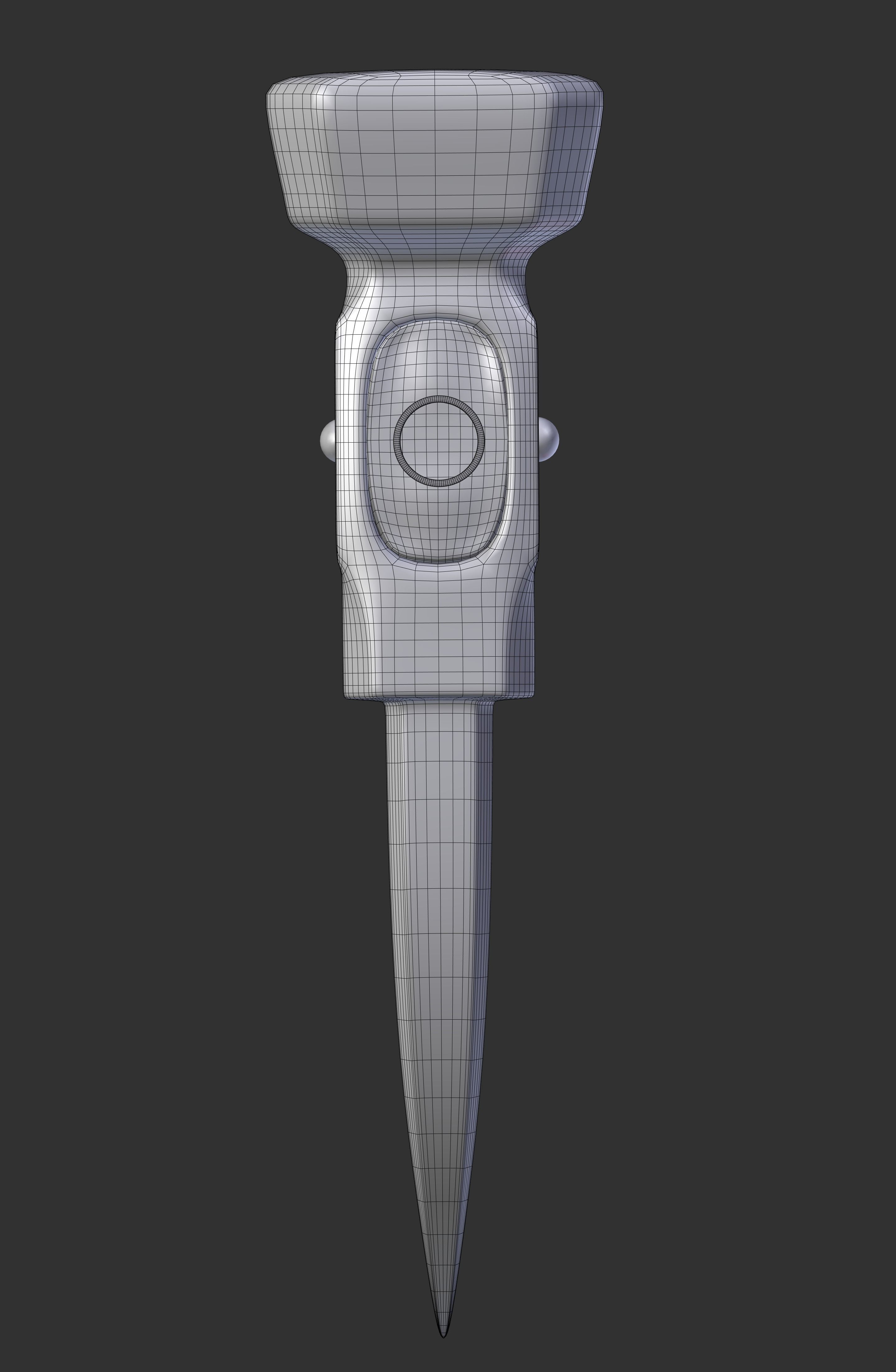 medieval warpick Low-poly 3D model_7