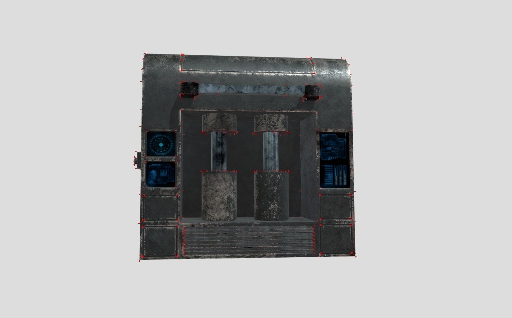 Sci-fi Panel Element Low-poly 3D model_8