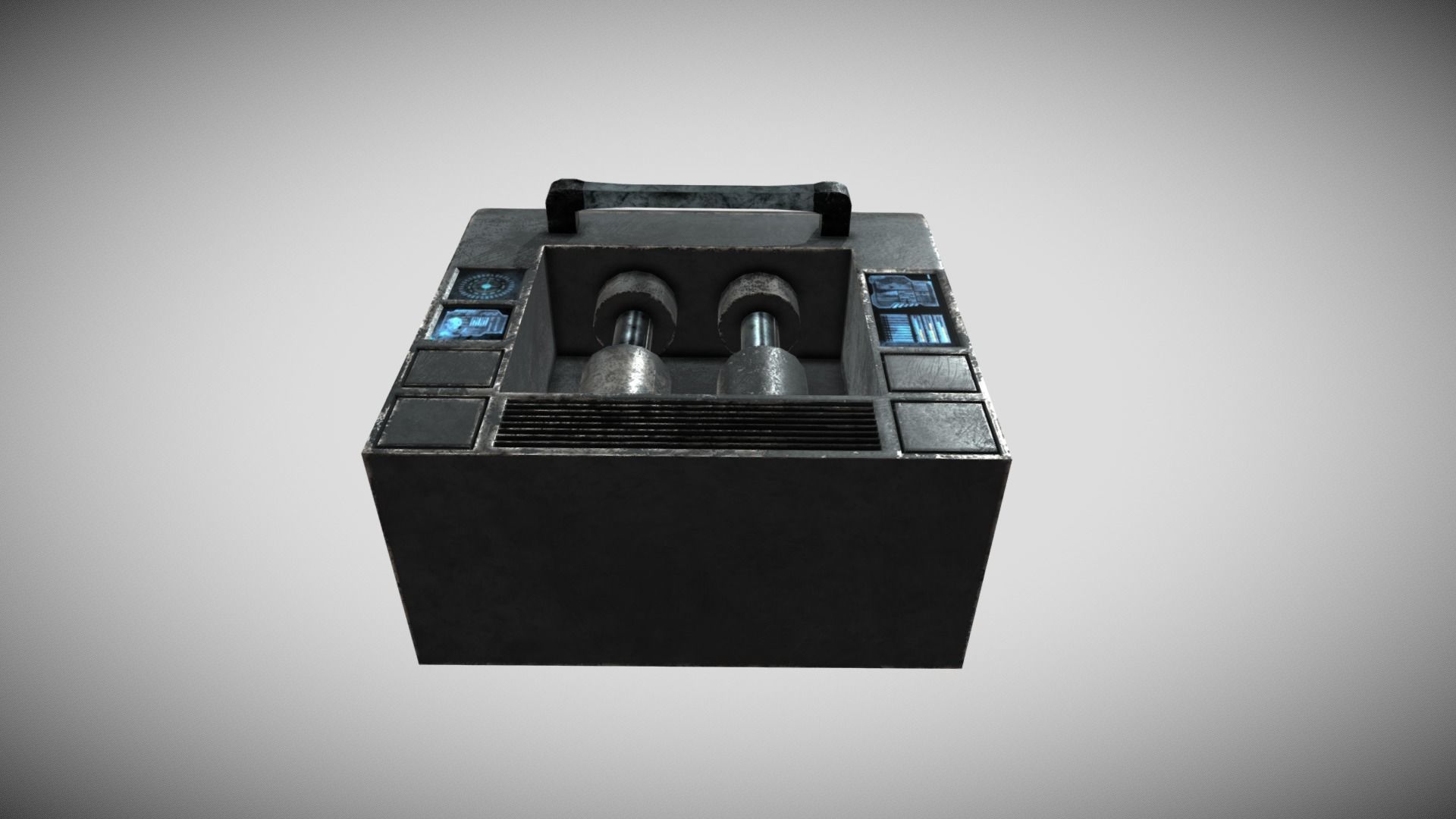 Sci-fi Panel Element Low-poly 3D model_2